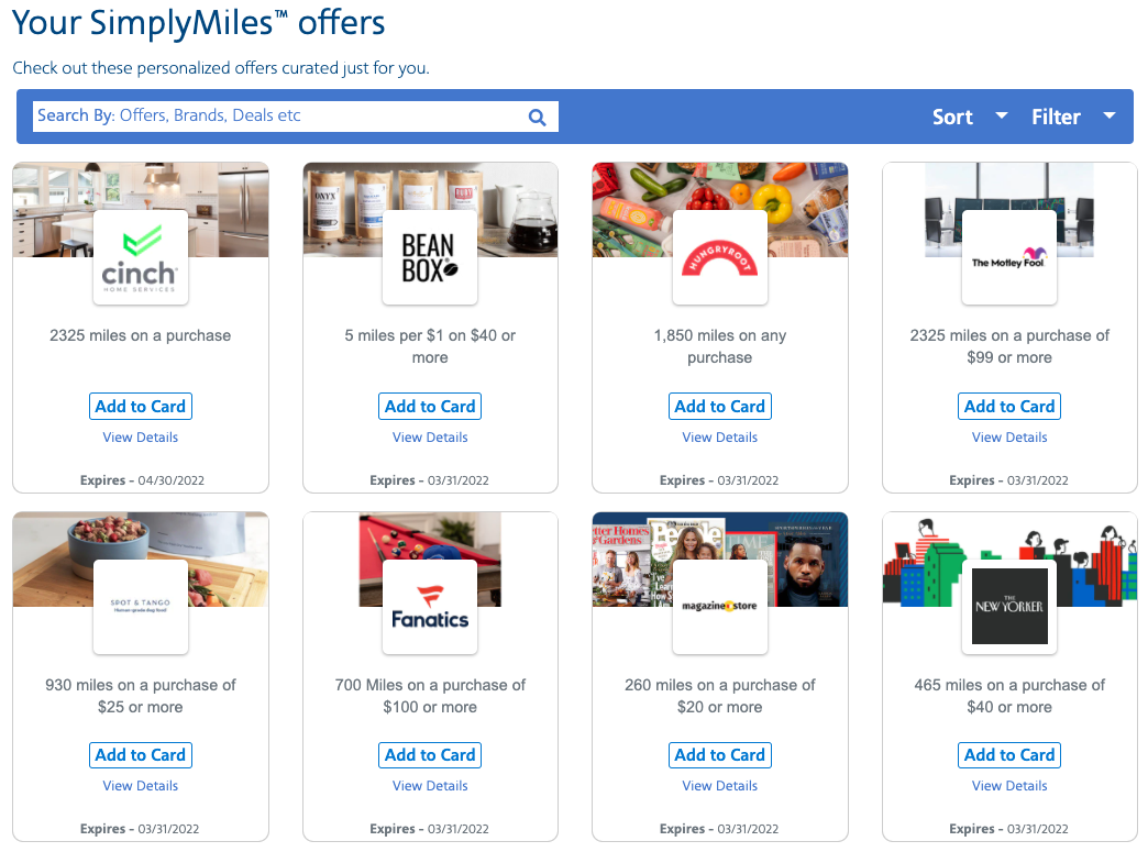 SimplyMiles offers