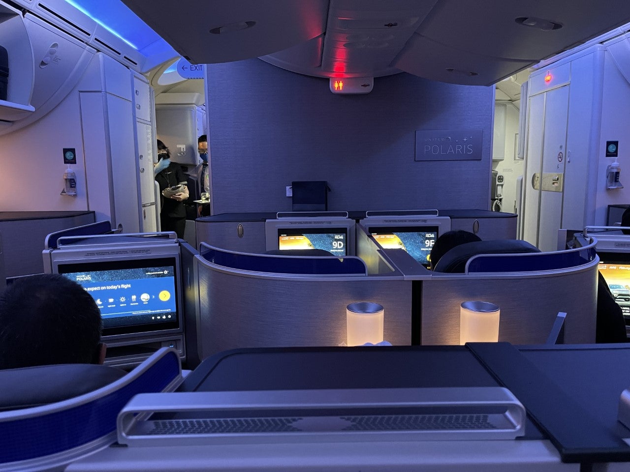 United Airlines Polaris business class on a Boeing 787-9 Dreamliner