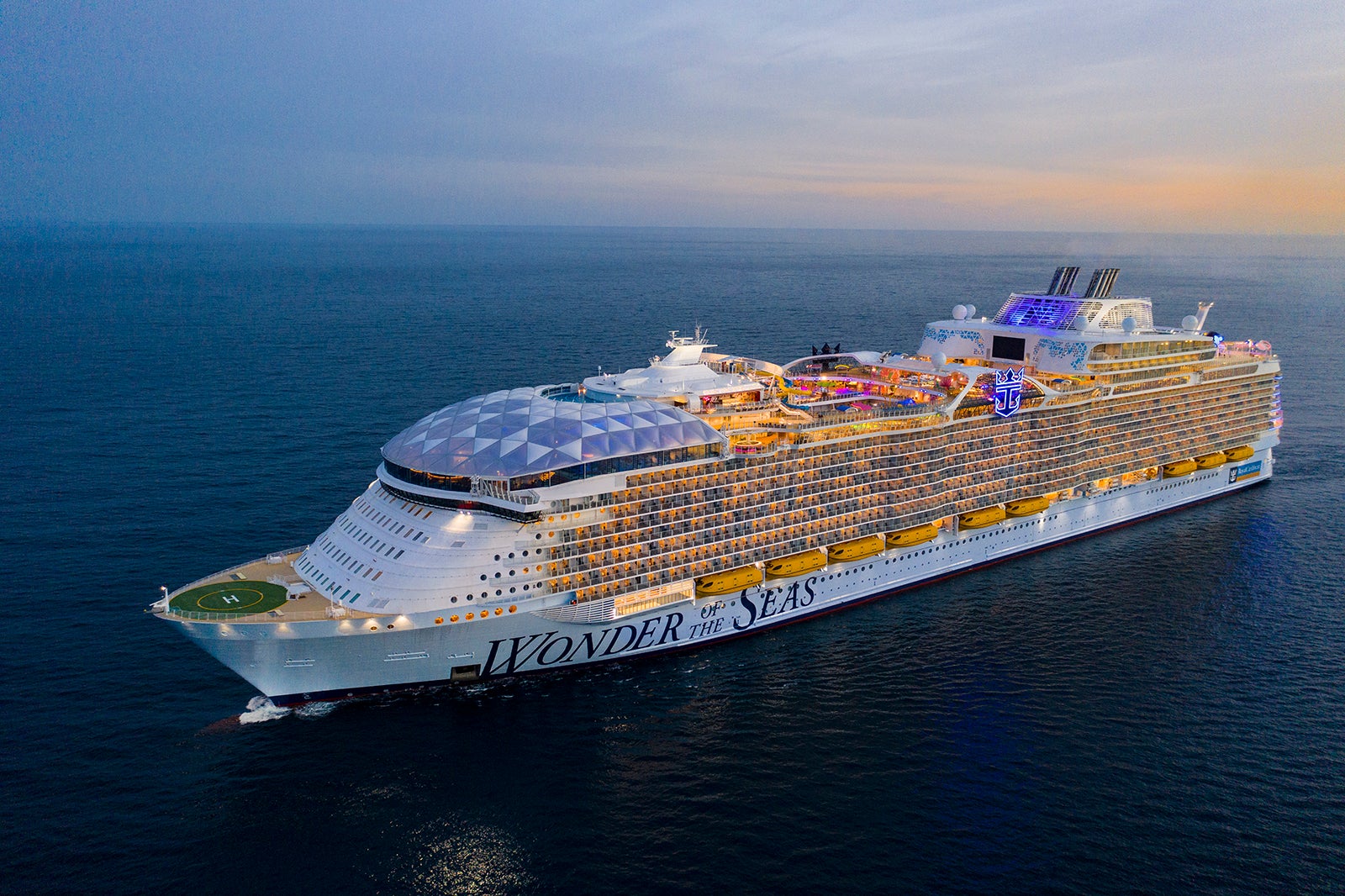 Largest cruise ship ever begins sailing from new home