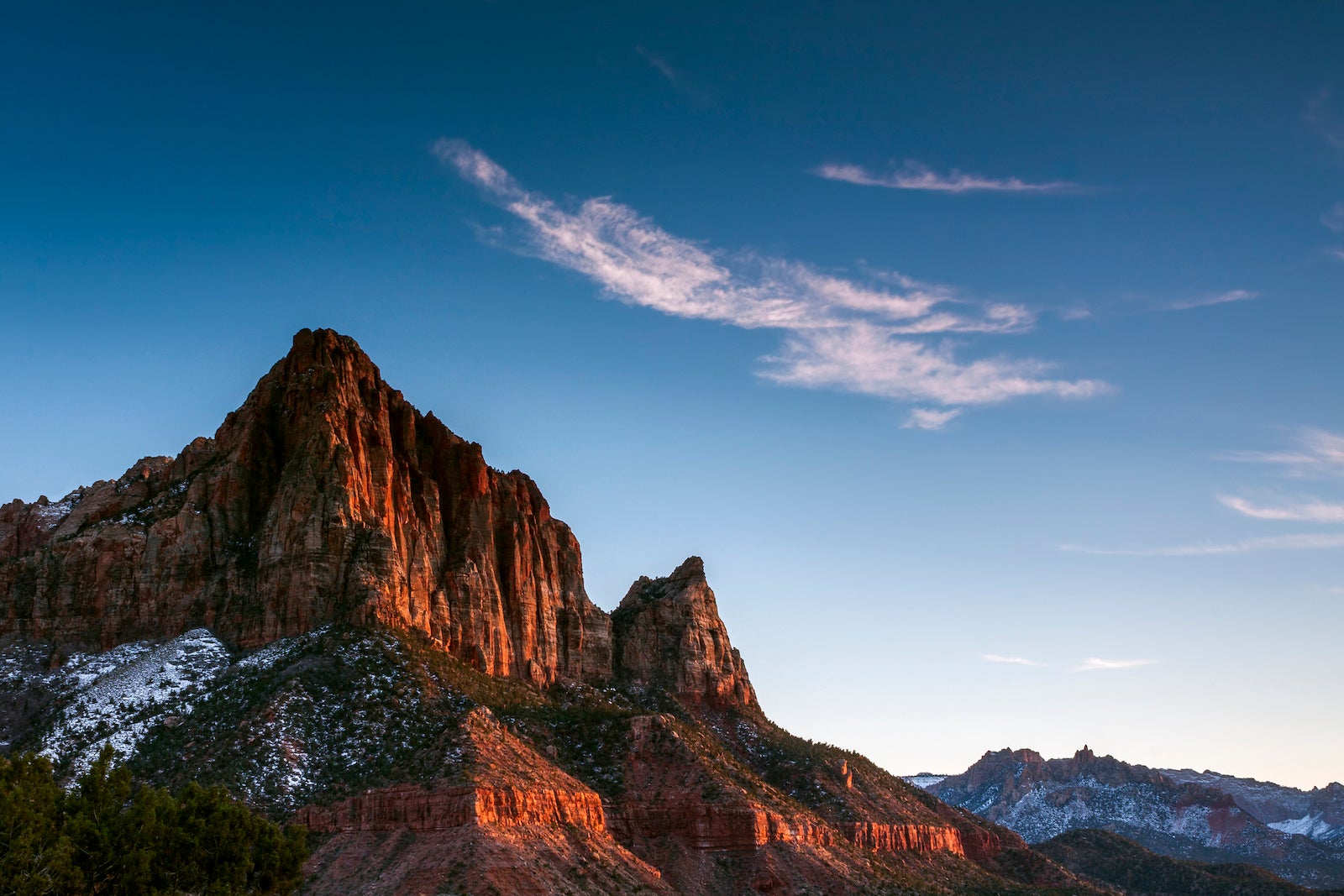 Last Light on the Watchman - Zion National Park
