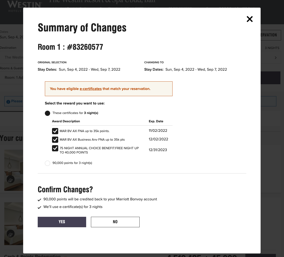 How to protect your Marriott free night certificates from dynamic