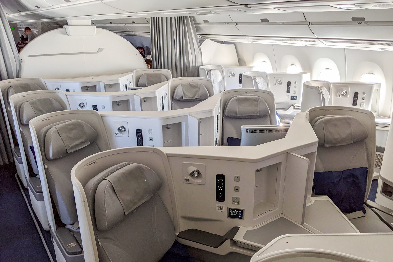 Finnair business class cabin