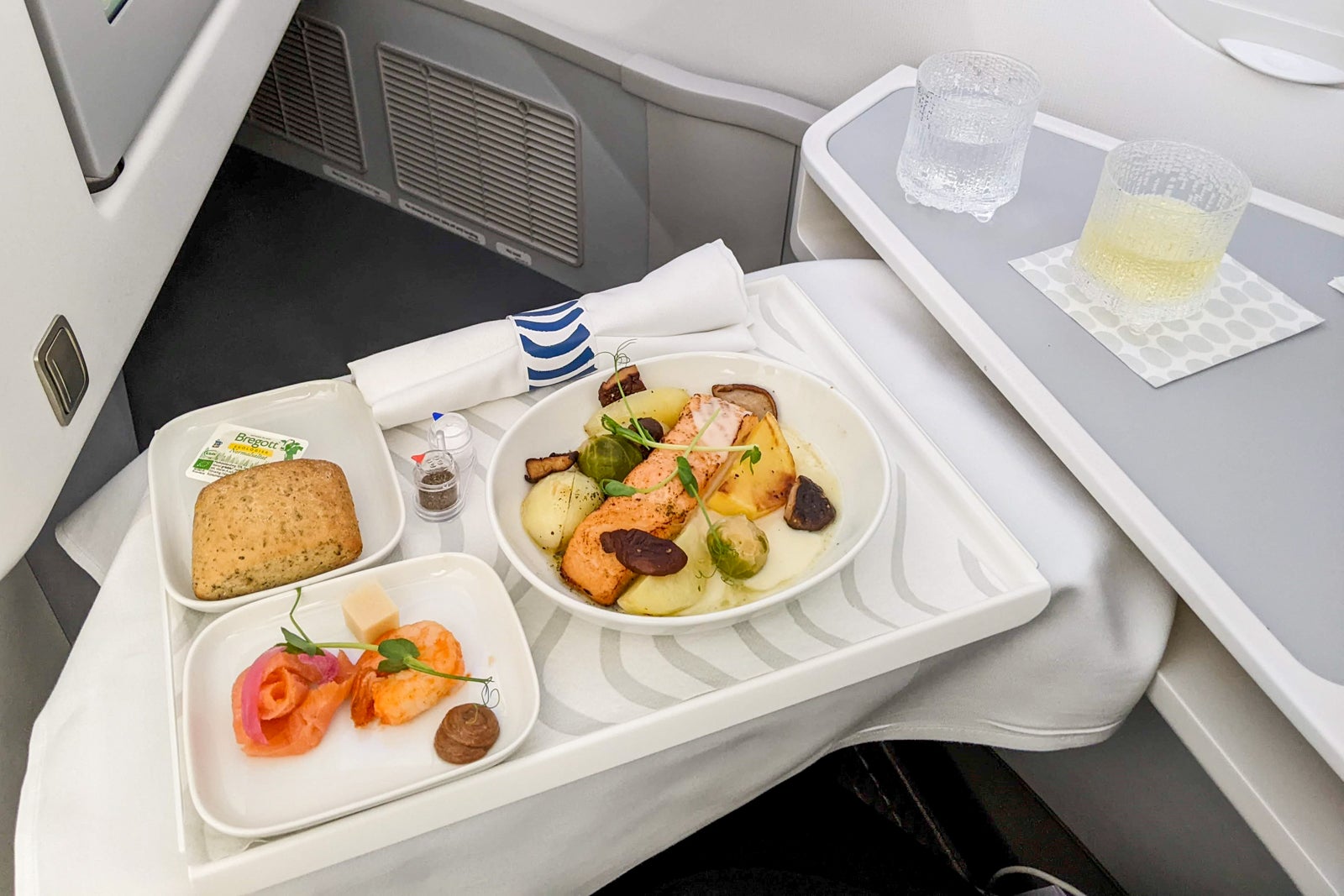 Finnair business departure meal