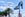 Blue slipper art installation in Las Vegas
