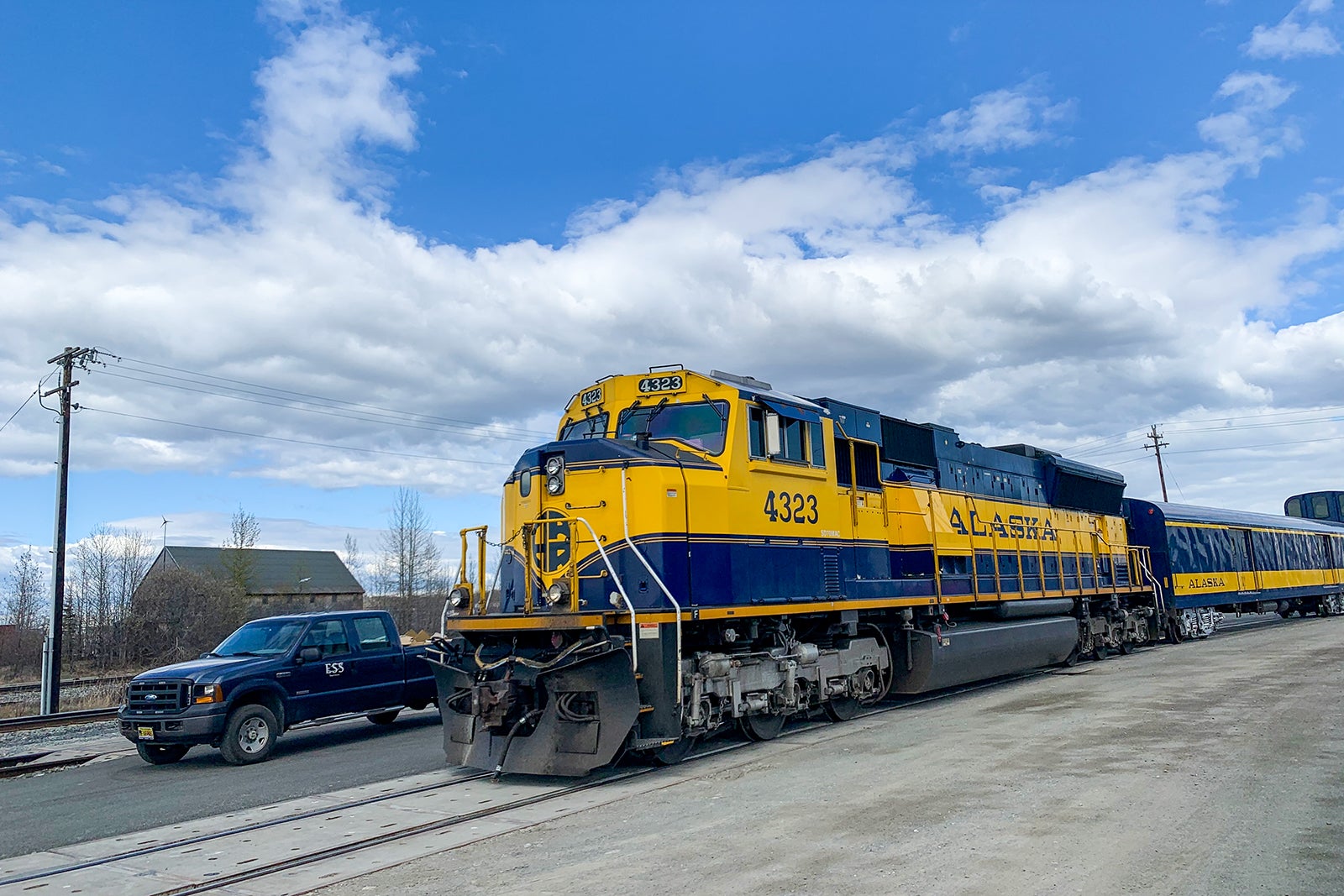 Alaska Railroad engine in Anchorage, Alaska 2021. (Photo by Clint Henderson/The Points Guy)