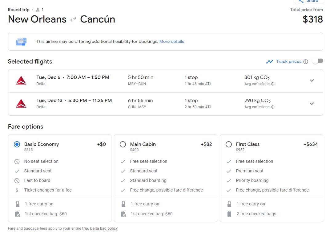 google flights richmond to cancun