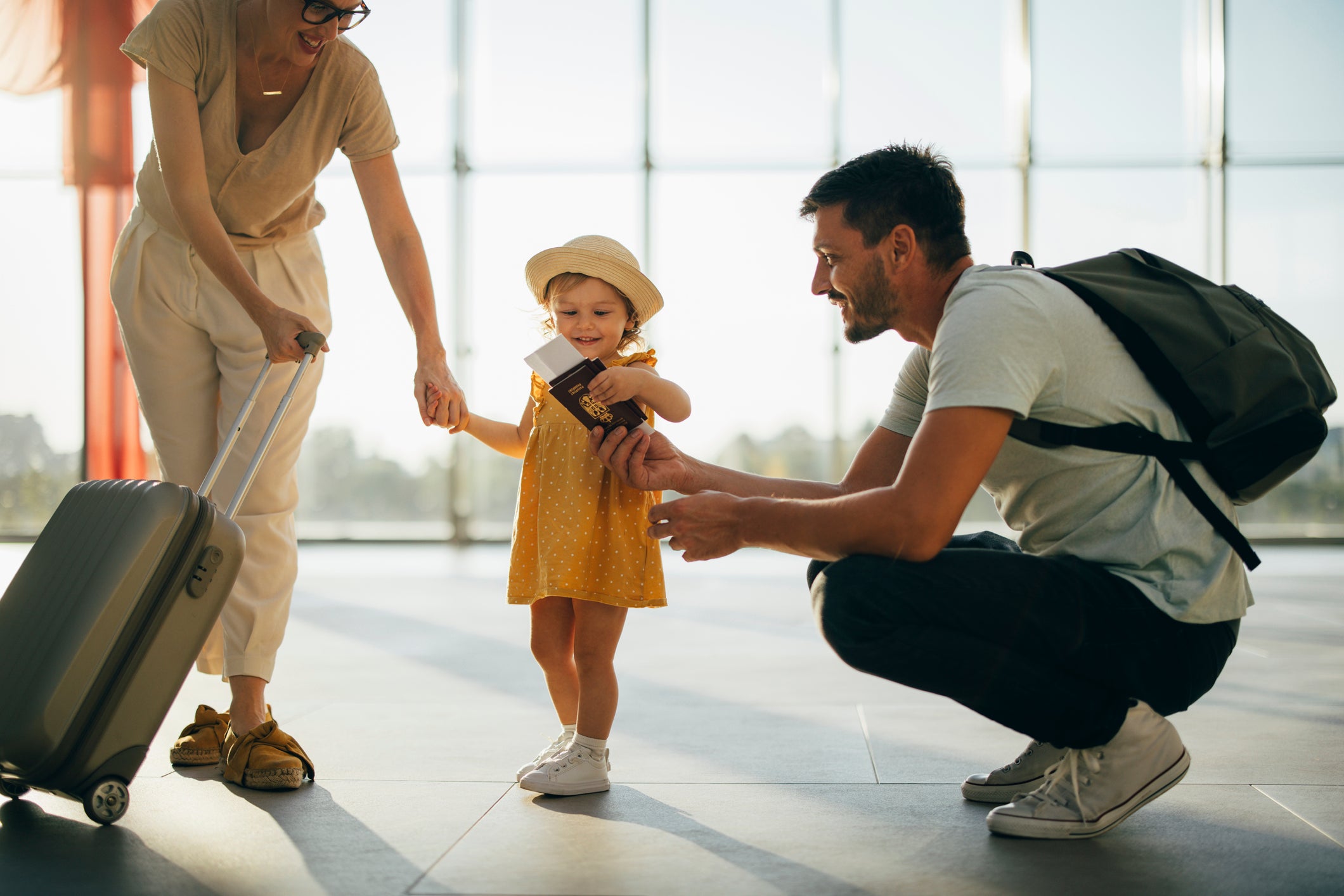 Young Family Having Fun Traveling Together