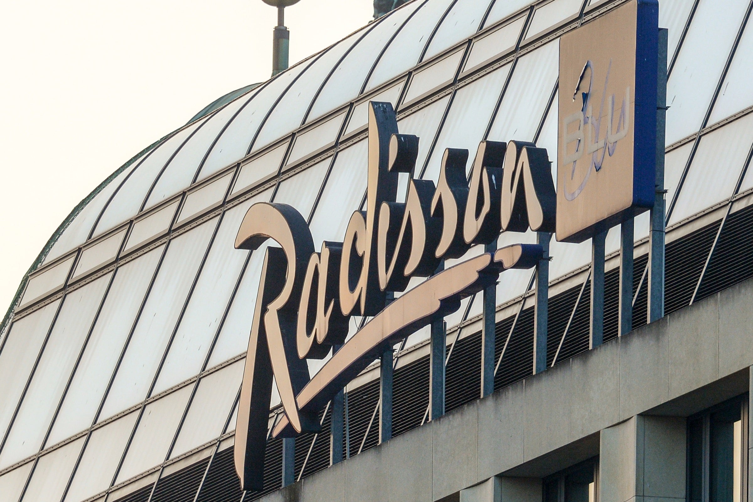 Radisson Blu sign on a building