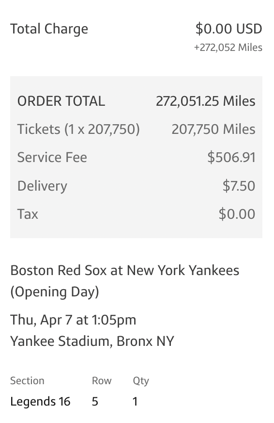 Redeem Capital One miles for MLB Tickets