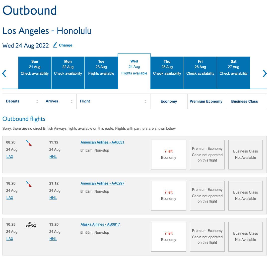 Sweet spot US West Coast to Hawaii with Avios The Points Guy The