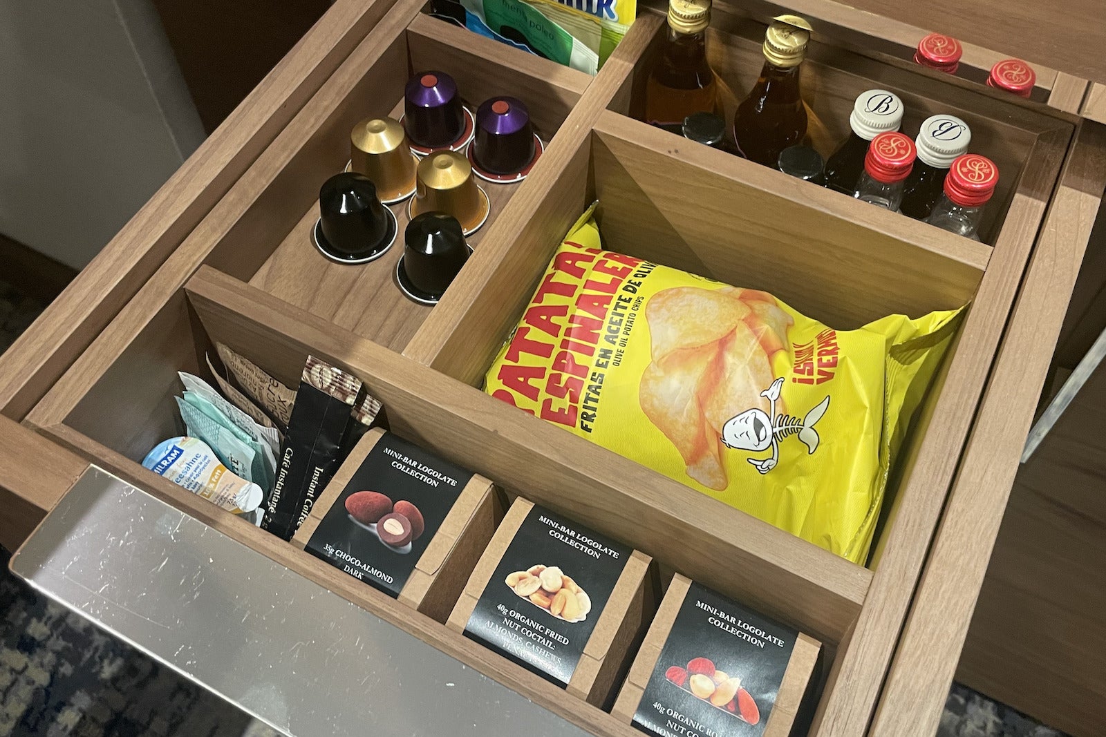 snacks in drawer
