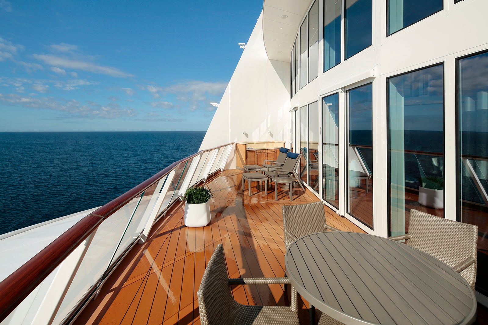 Royal Loft suite balcony overlooking the ocean