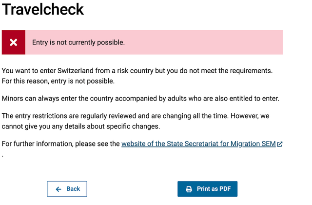 can i visit switzerland unvaccinated