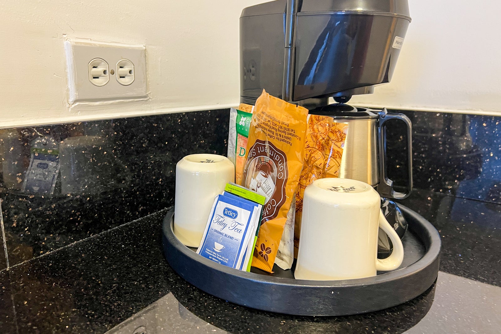 Coffee maker in hotel room