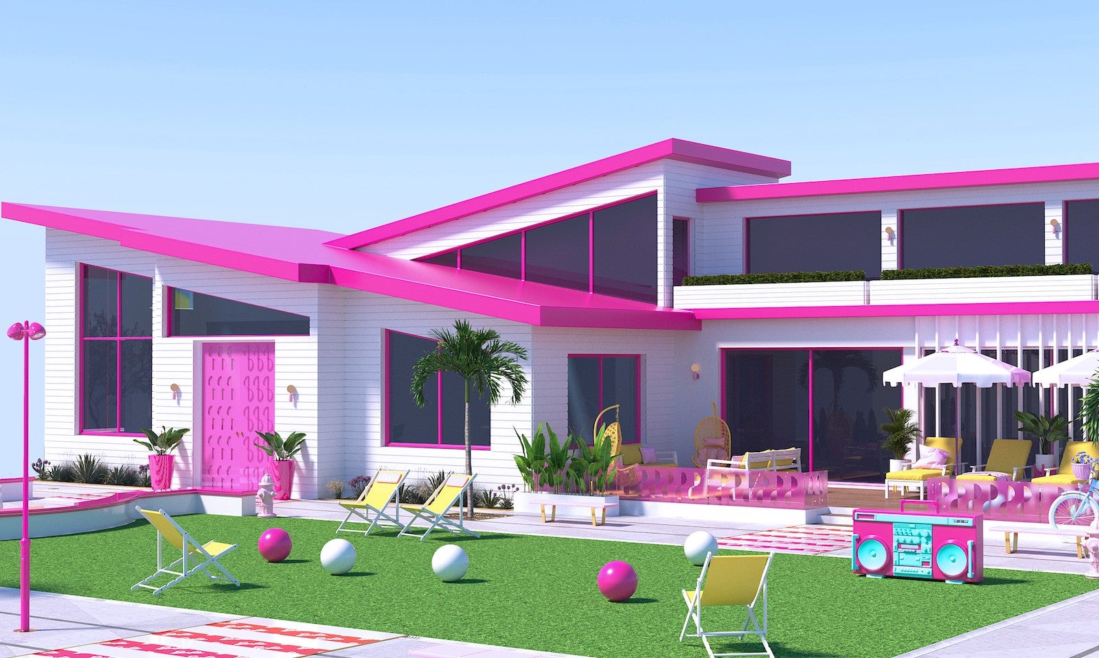 Pink Barbie-themed house