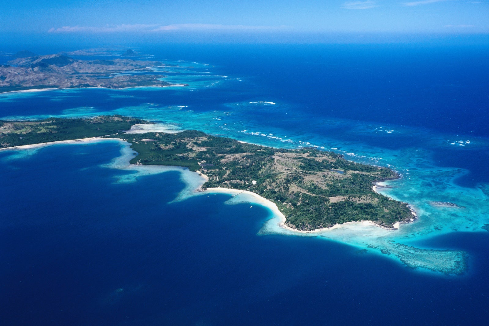 Aerial shot of Turtle Island.