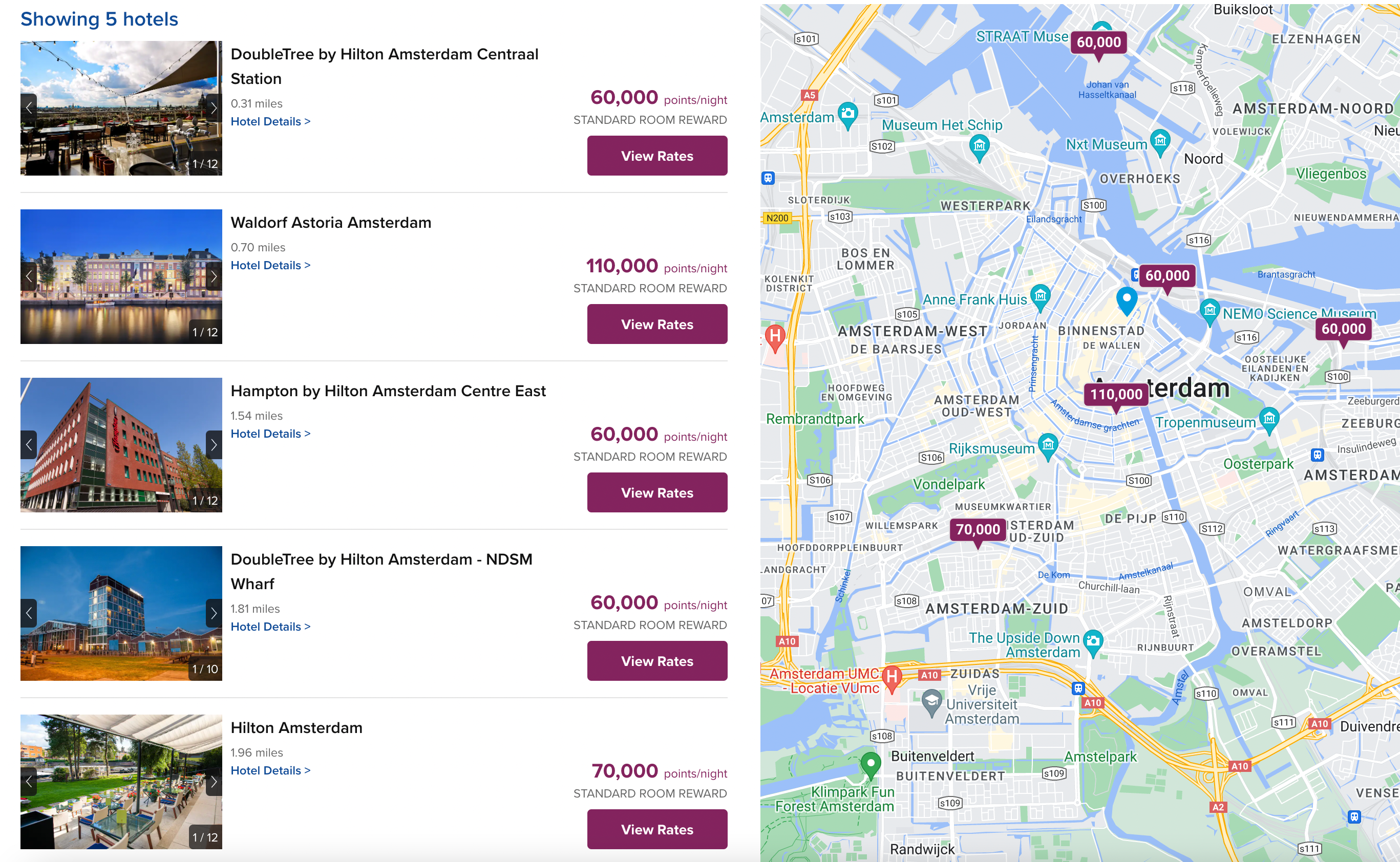 Hilton award map 2022 Pride Amsterdam