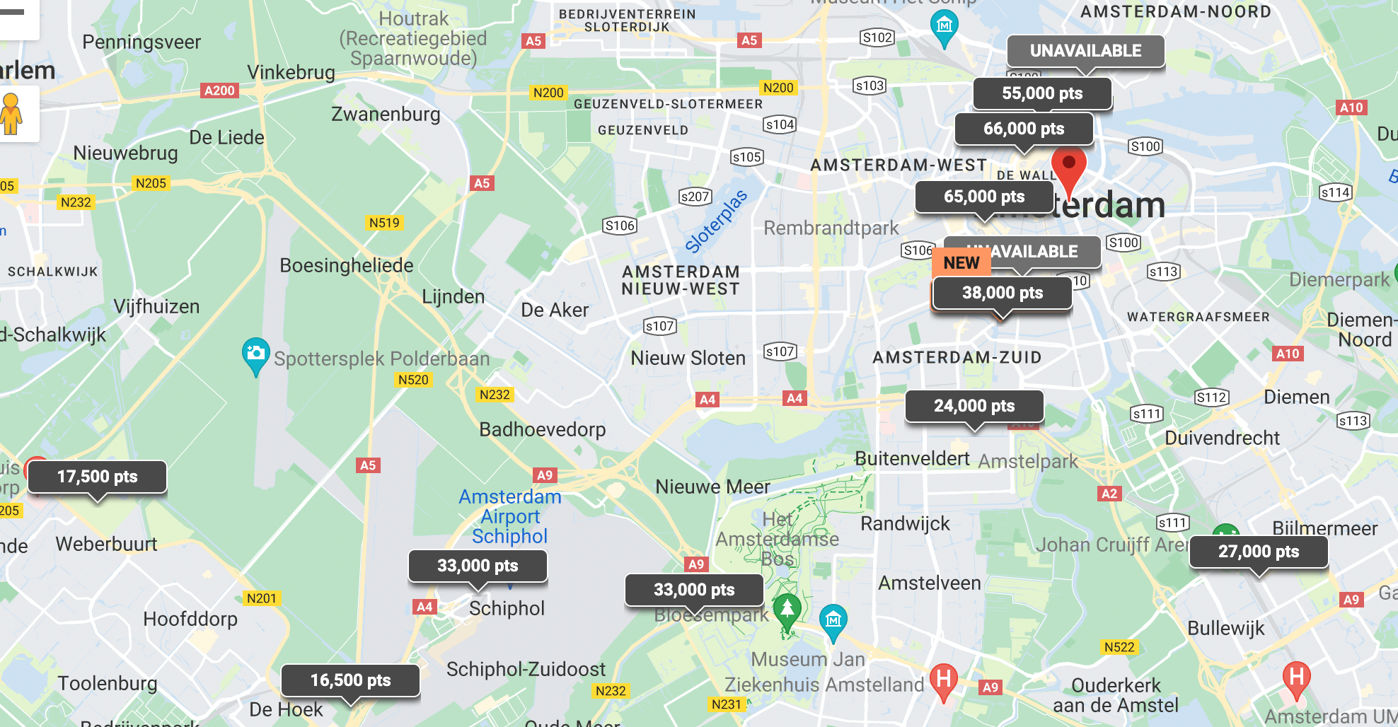 Marriott award map Pride 2022 Amsterdam