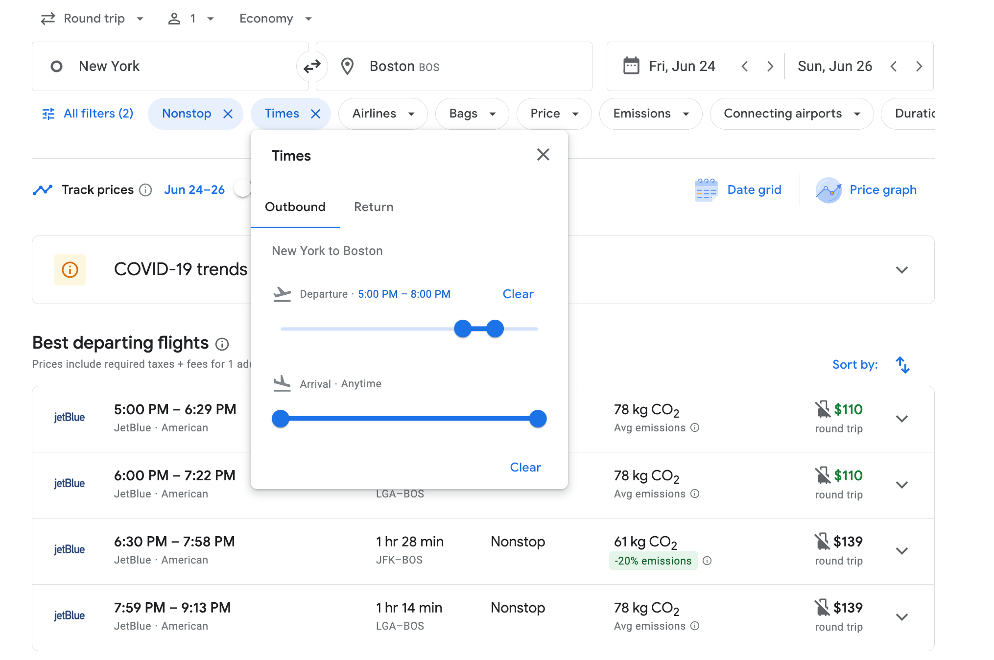 round trip flights vs one way