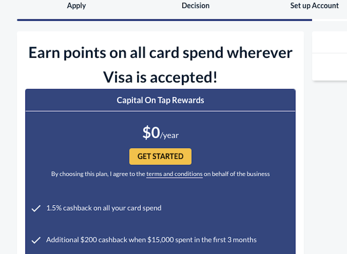 My experience applying for the Capital on Tap Business card The