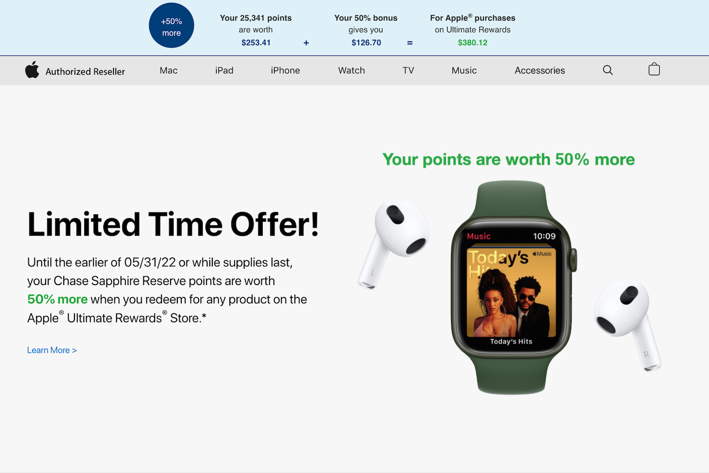 Using Chase points for Apple products with up to a 50 bonus