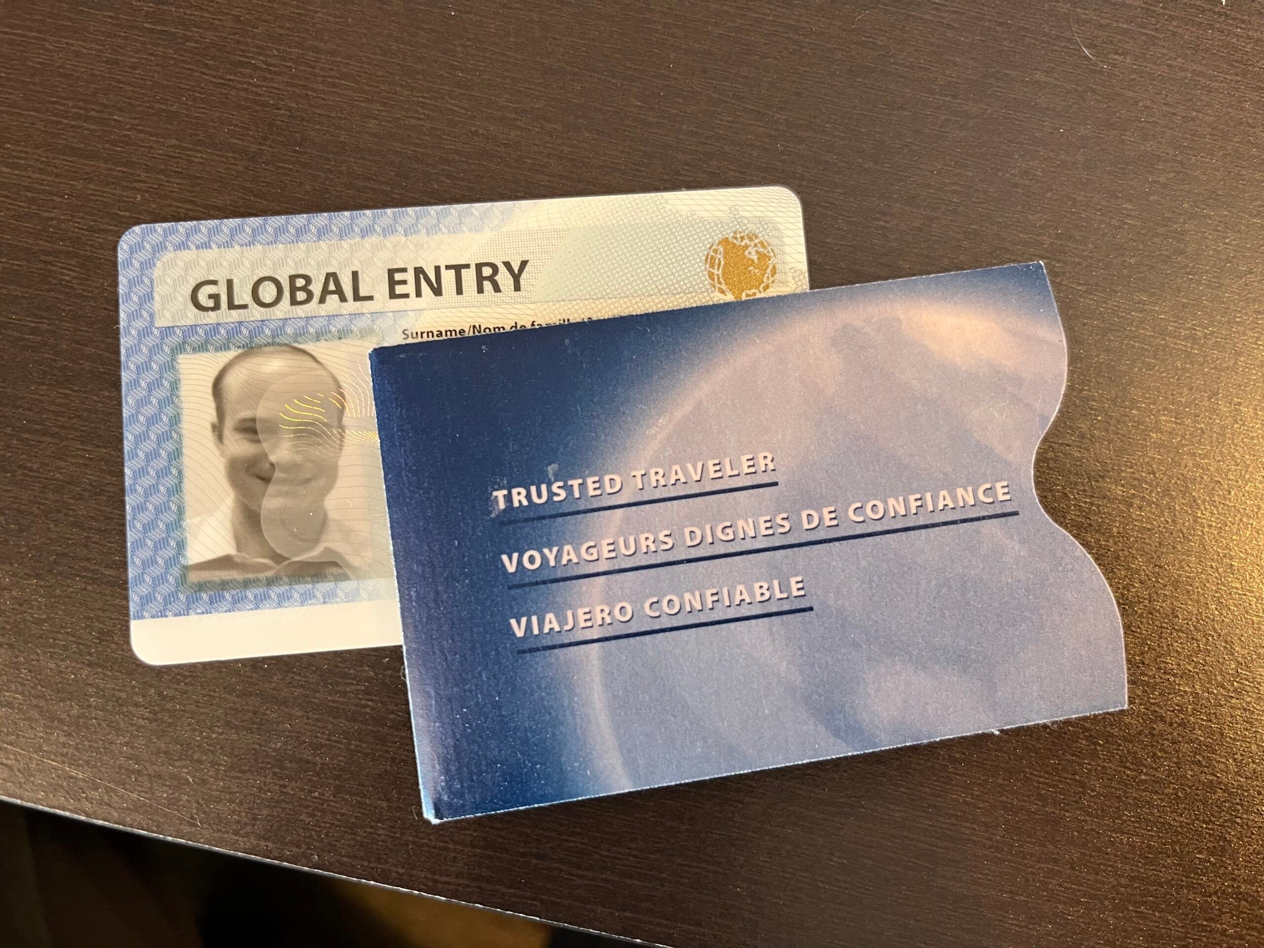 Sean Cudahy global entry card