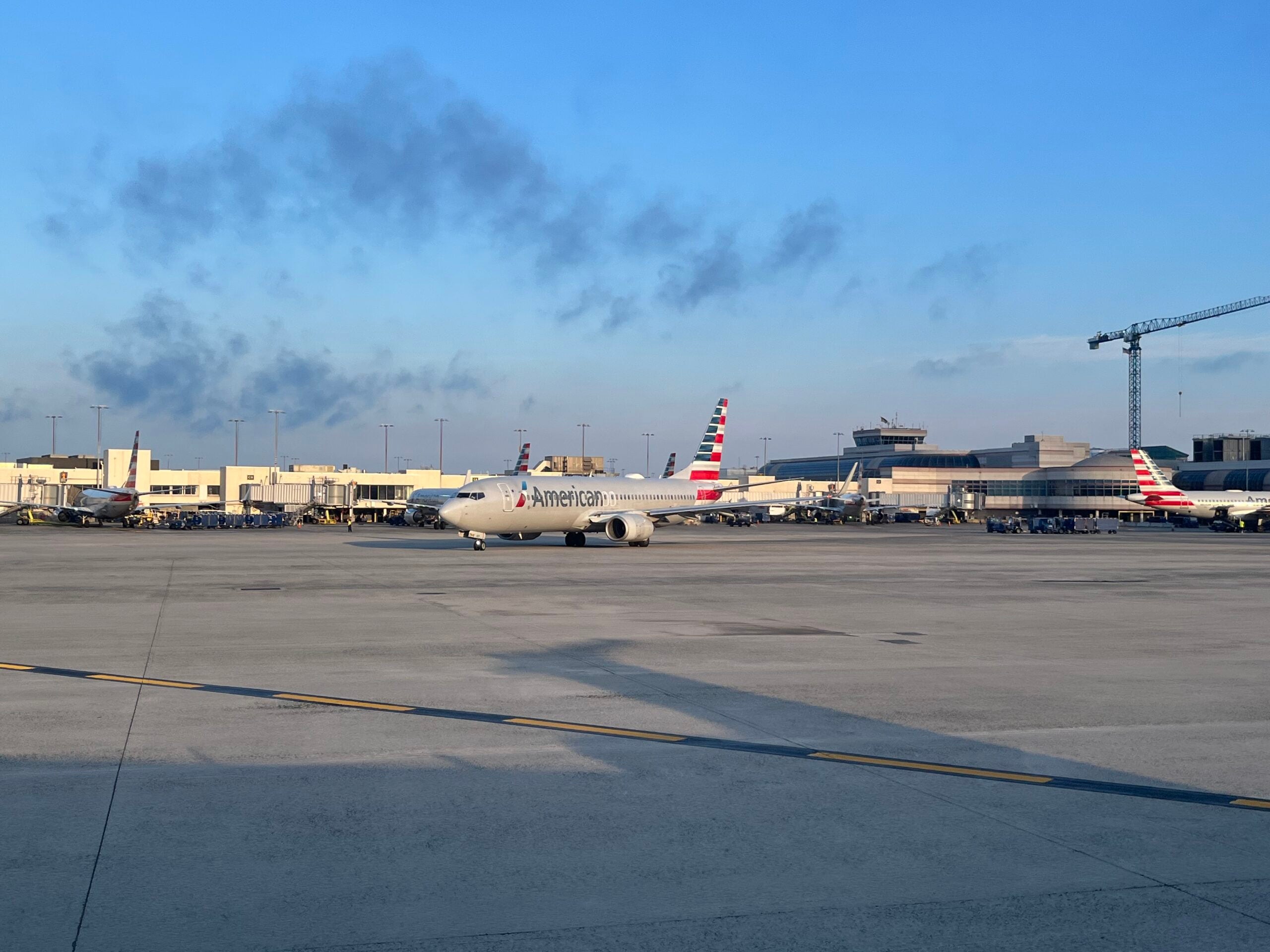 American Airlines plane at Charlotte Douglas International Airport