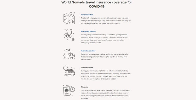 nomad travel insurance covid