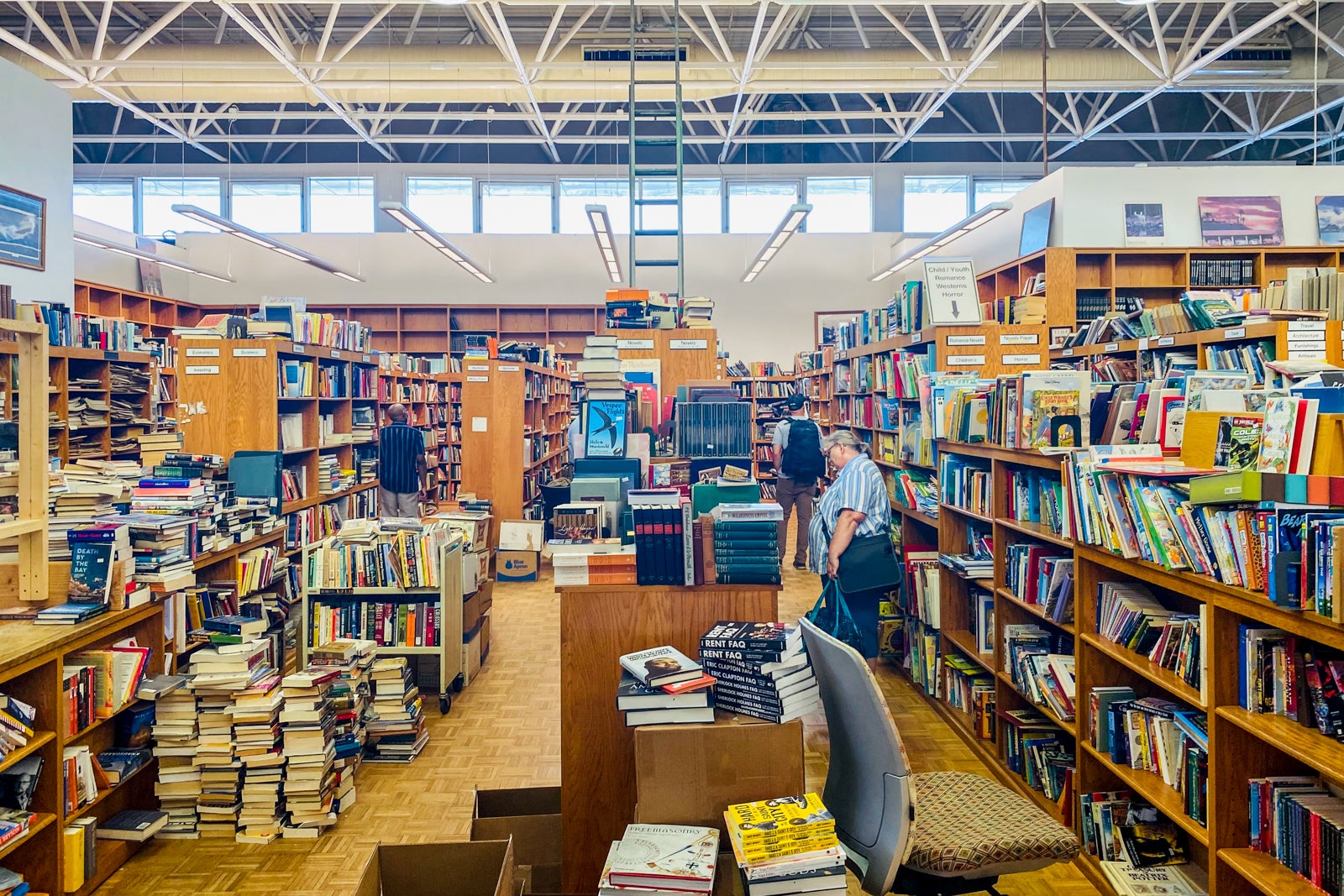 inside used bookstore