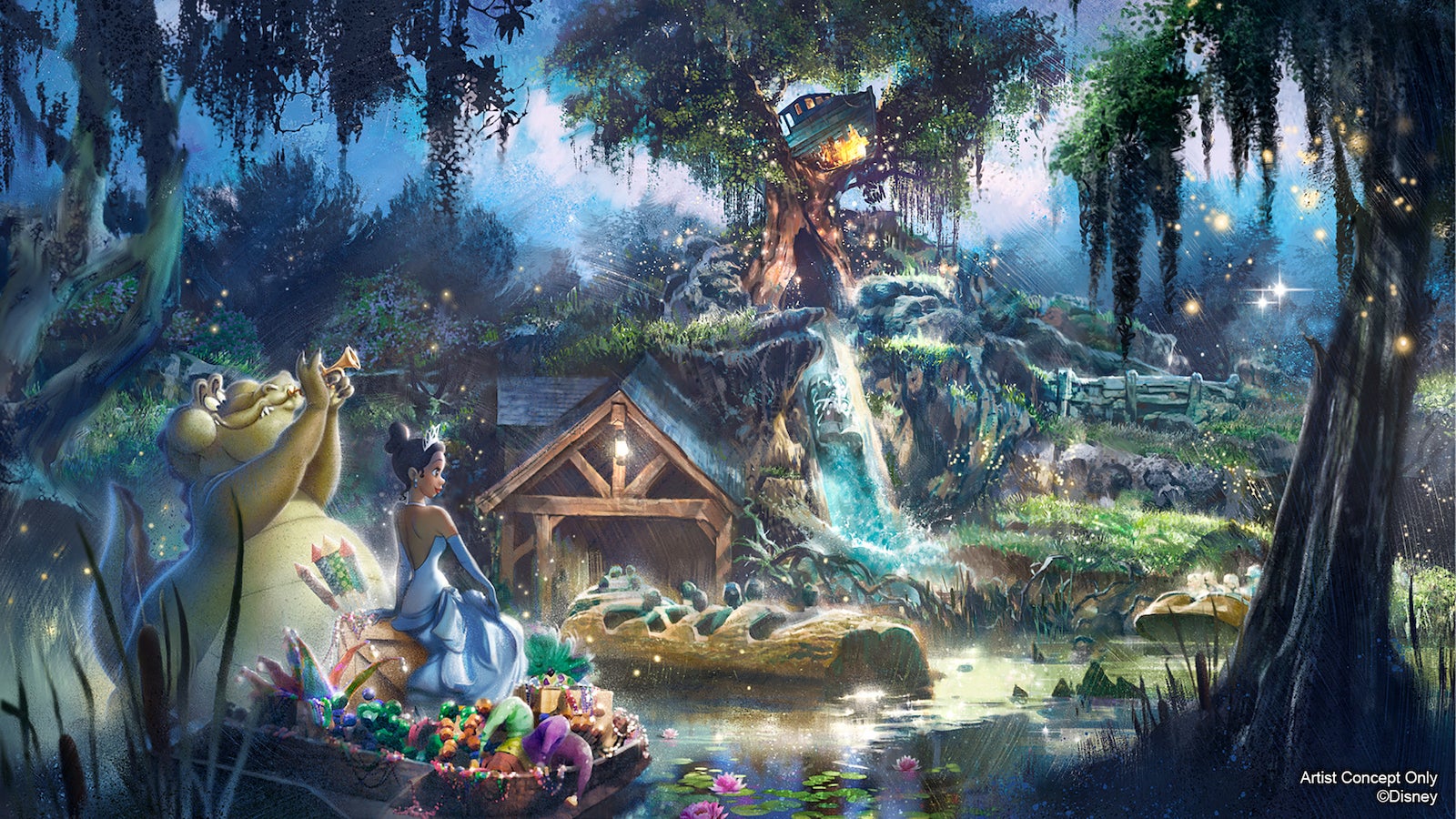 Princess and the Frog concept art for new Disney ride
