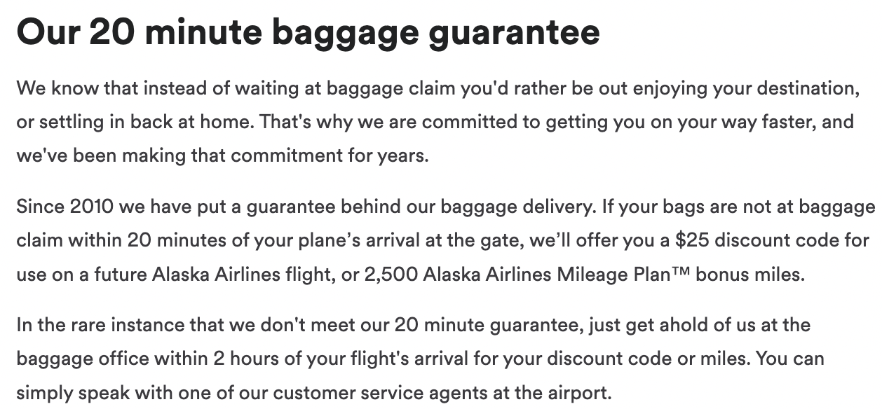 Quick Points Get bonus miles when your checked bags arrive late The