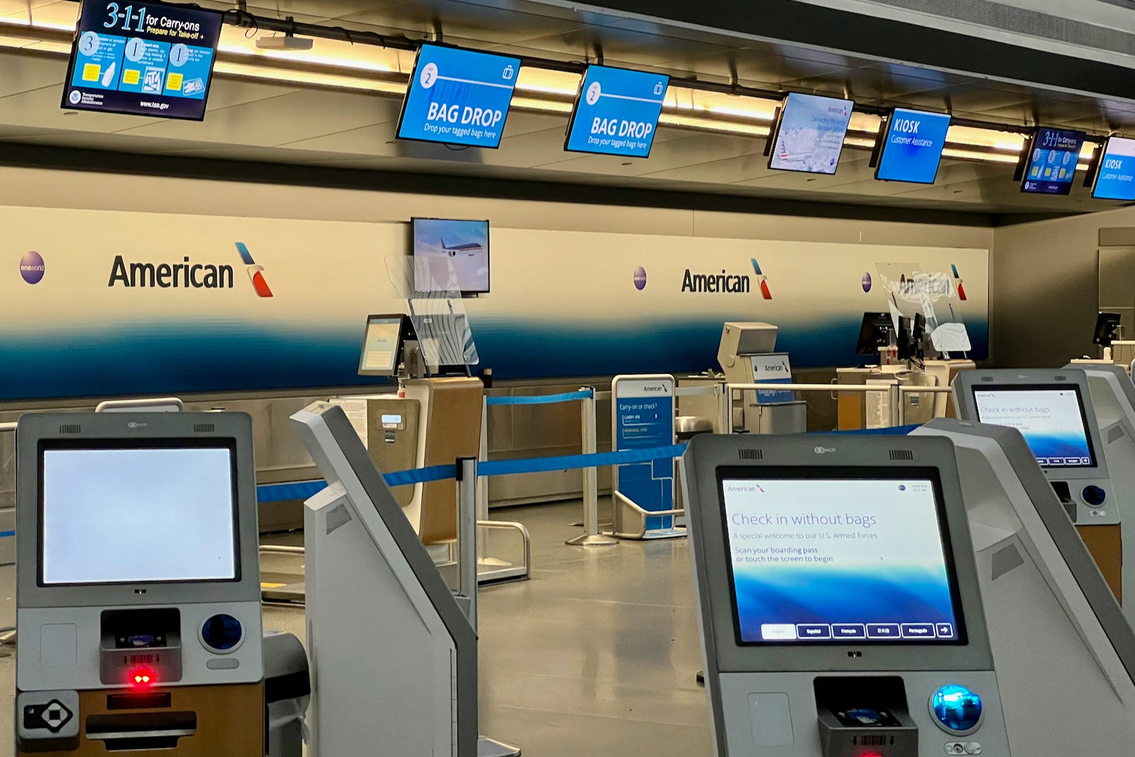 check-in area