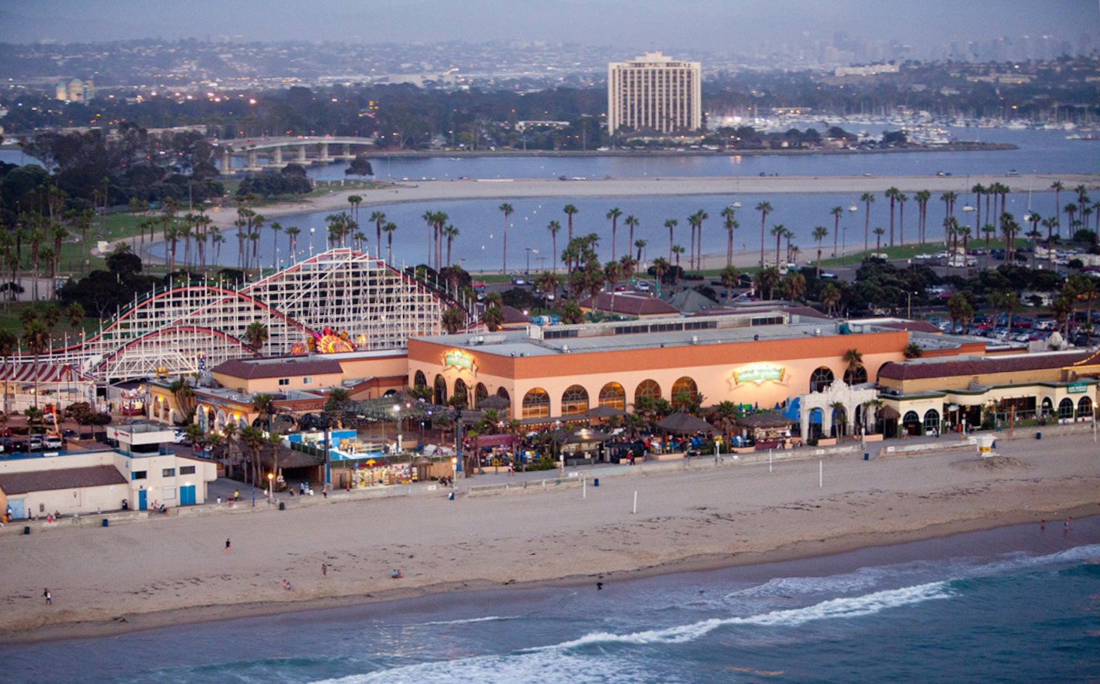 Aerial view of beach in San Diego