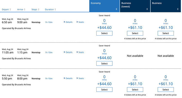 united miles trip calculator