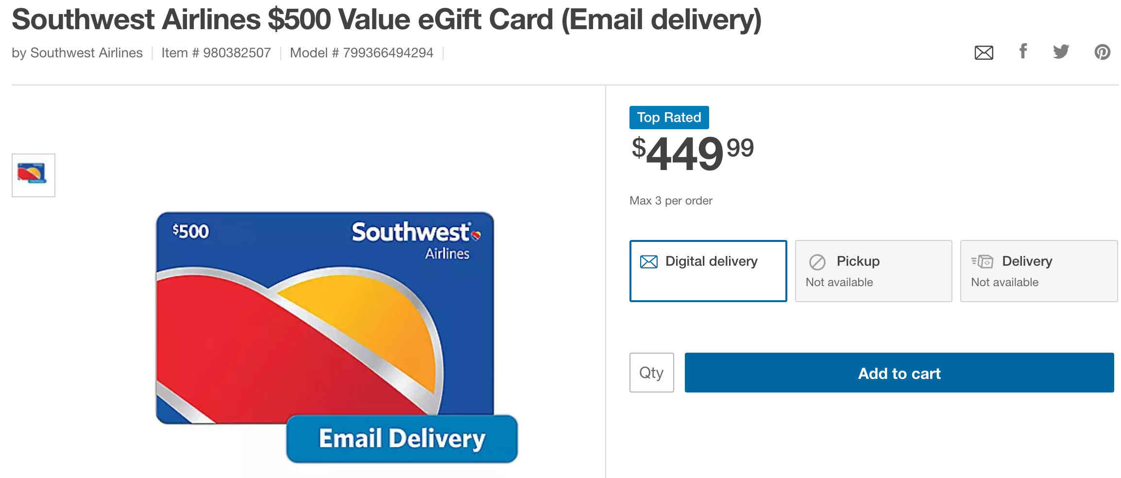 Southwest And Hawaiian Costco And Sam s Club Gift Cards The Points Guy