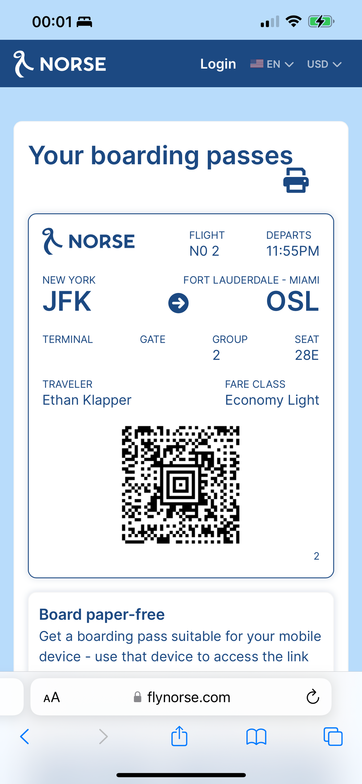 Norse Atlantic Airways Flight Tracker