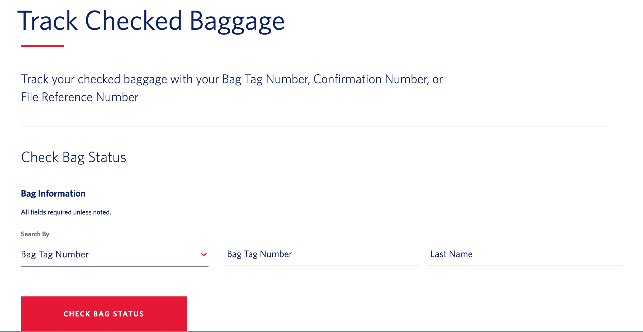 American airlines cheap lost baggage contact