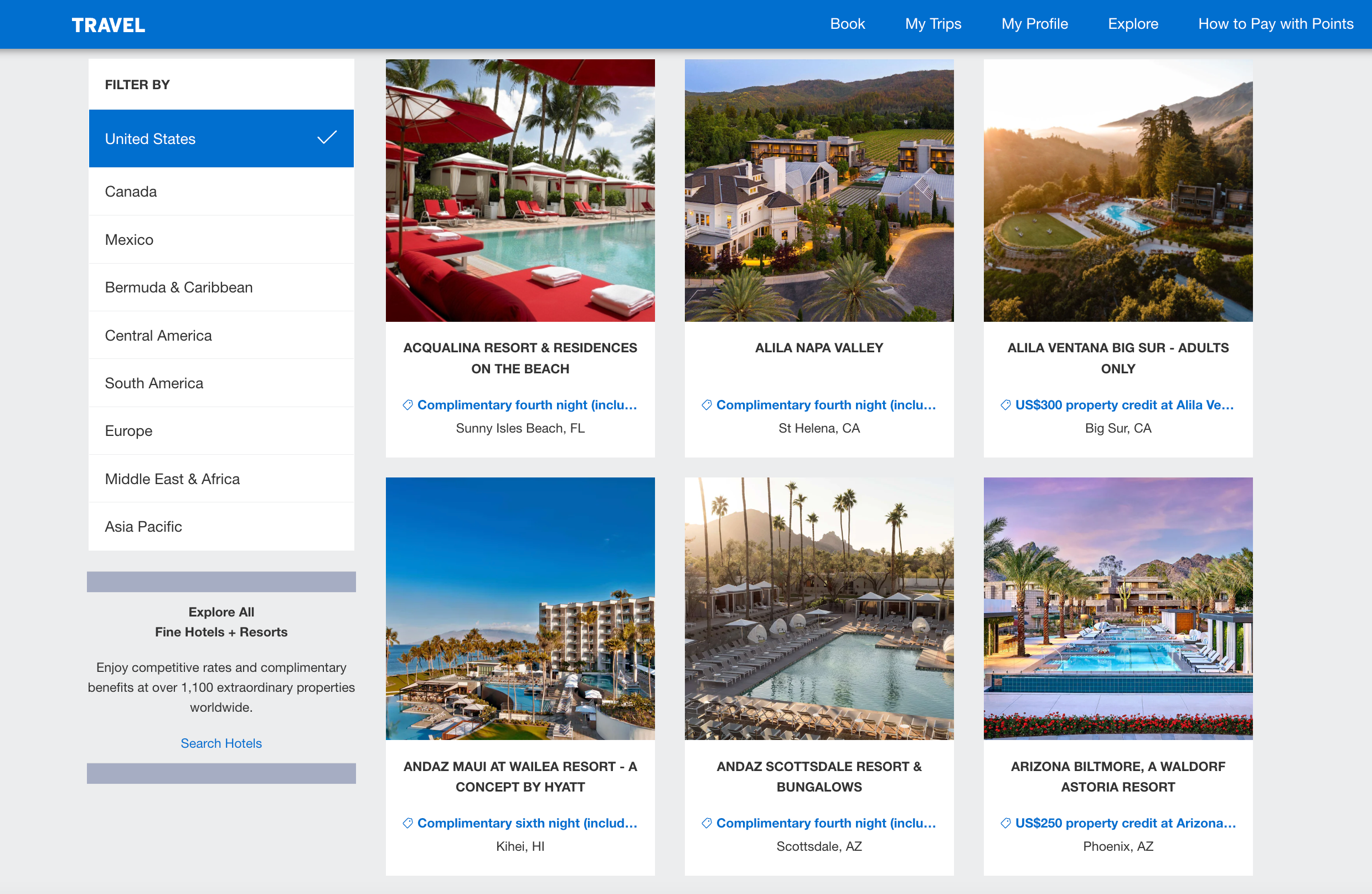 American Express Fine Hotels and Resorts offering complimentary nights as of July 1, 2022
