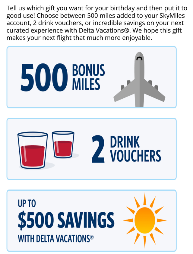 Delta offering birthday gifts to some SkyMiles members The Points Guy