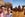 left: couple at Petra; Right: two men on camels