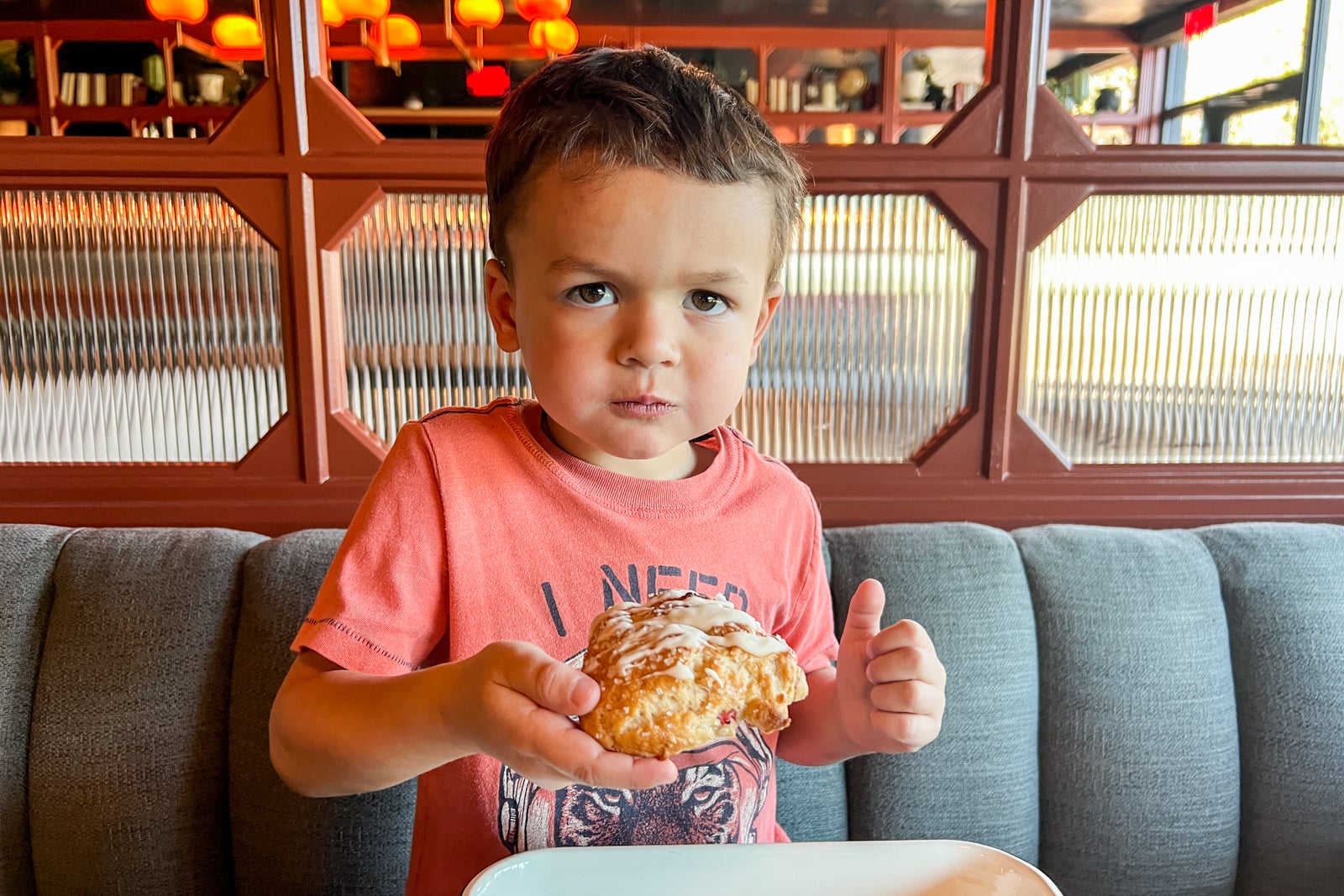 Child eating pastry