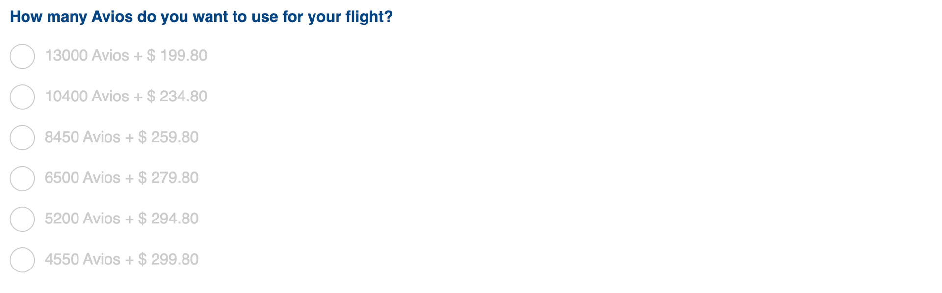How I decide the combination of points and cash to pay for every