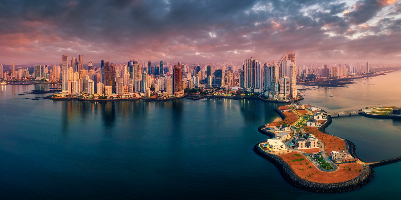 Aerial view of Panama city