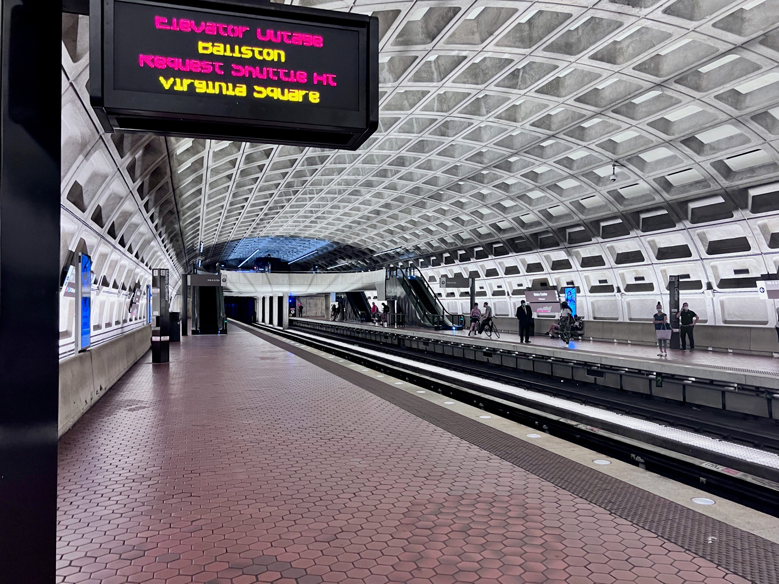 Metro Center train station in Washington DC