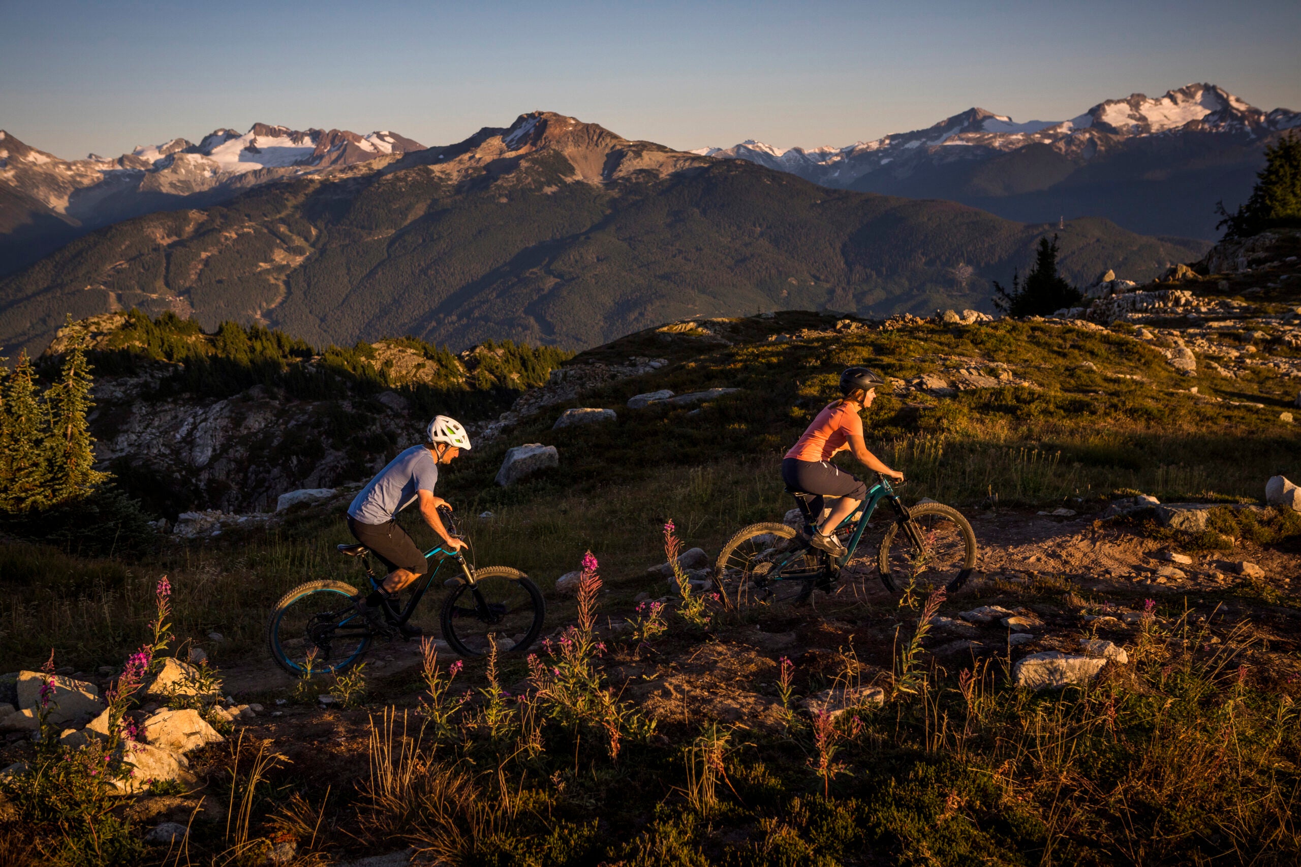 Mountain biking in Whistler, British Columbia.