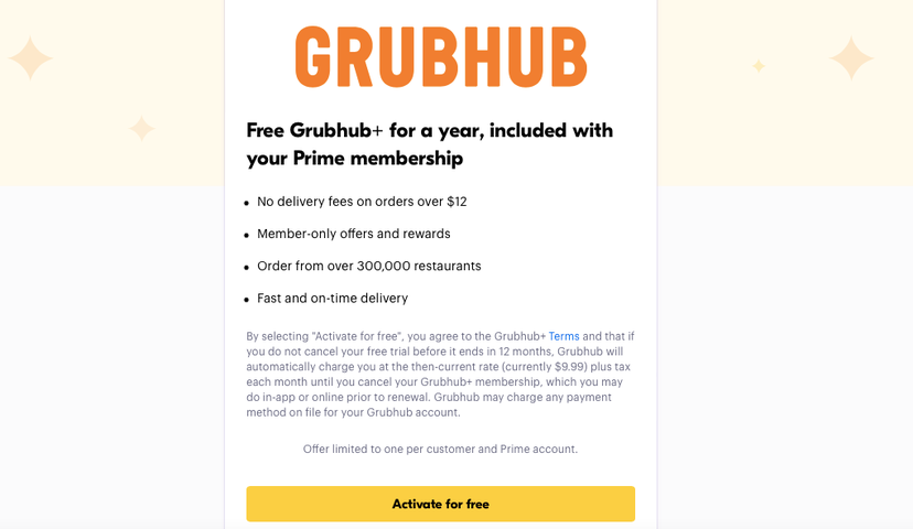 Save $15 on Grubhub orders for Prime Day - The Points Guy