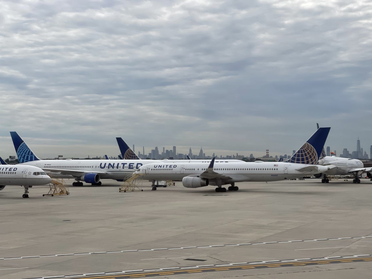 United planes in Newark