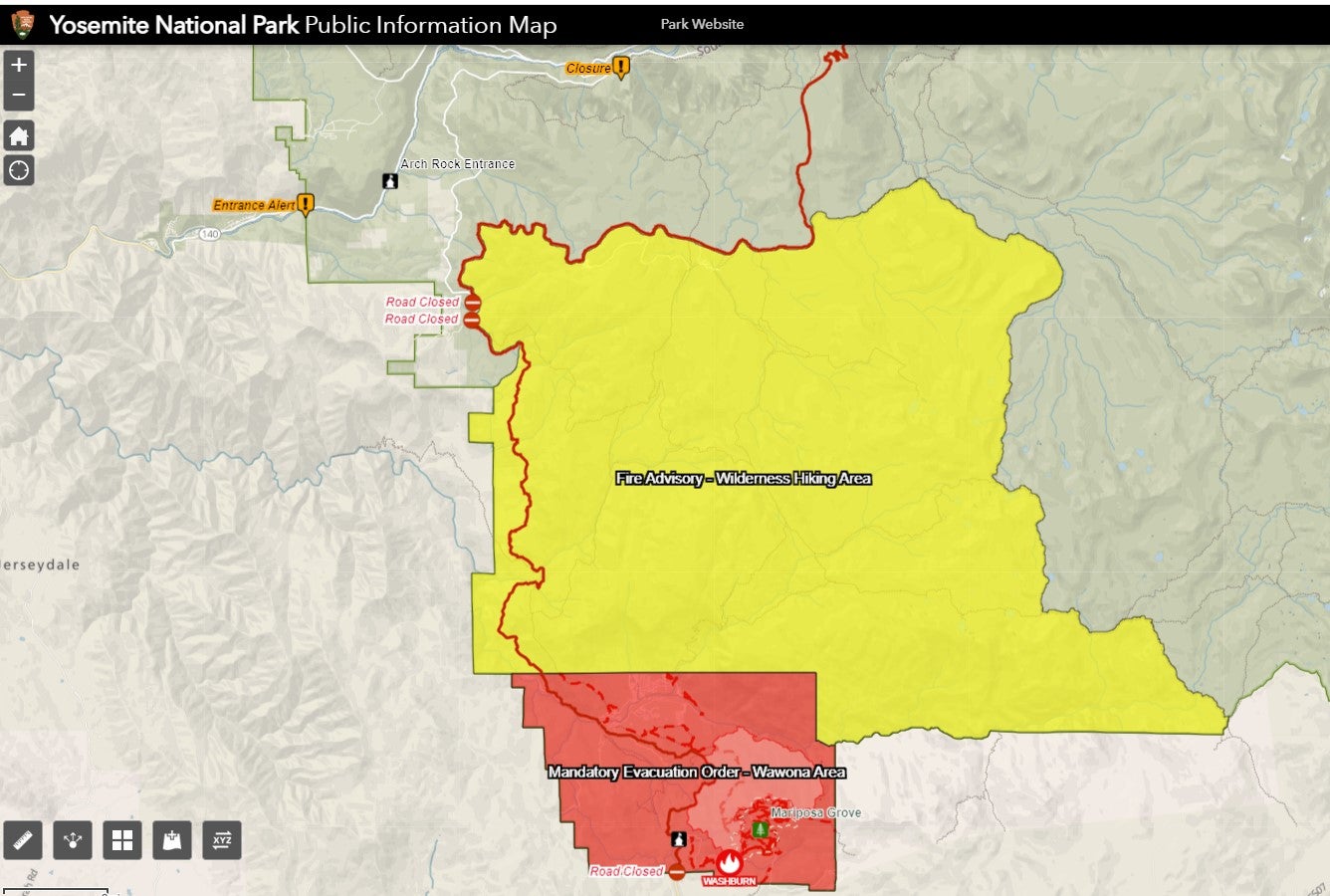 Fires at Yosemite close entrance and roads, cause evacuations - The ...