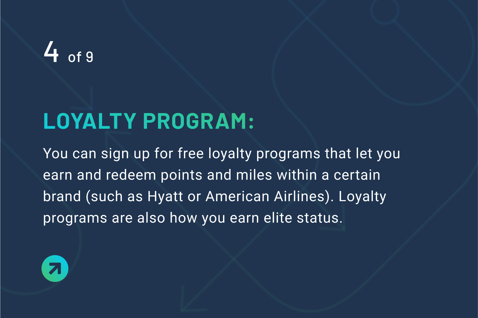 Loyalty program definition: You can sign up for free loyalty programs that let you earn and redeem points and miles within a certain brand (such as Hyatt or American Airlines). Loyalty programs are also how you earn elite status.