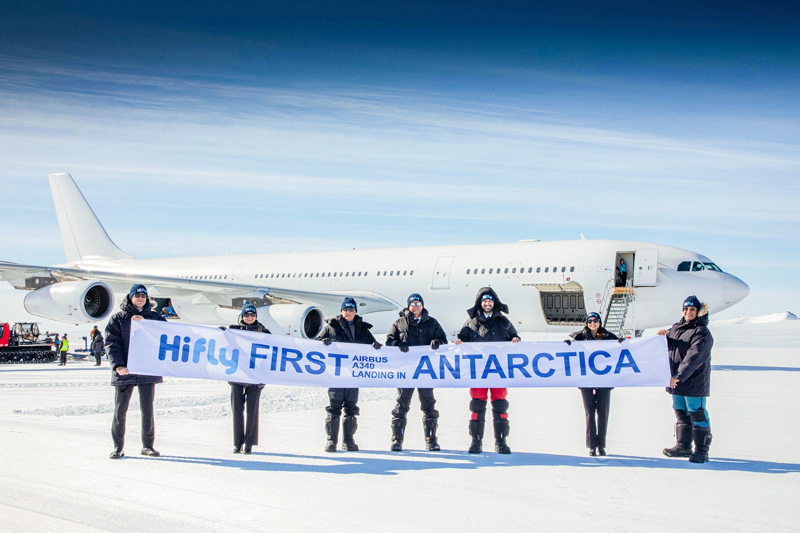 Hi Fly A340-300 in Antarctica